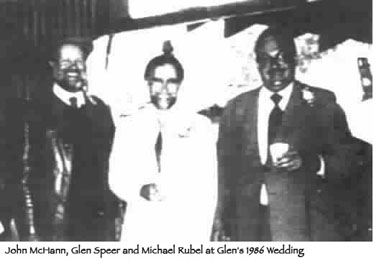 John Mchann, Glen Speer, and Michael Rubel at Glen's wedding.