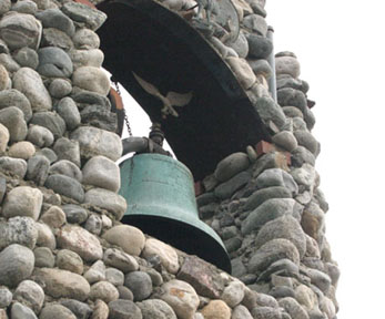 Bronze bell at Rubel Pharms.